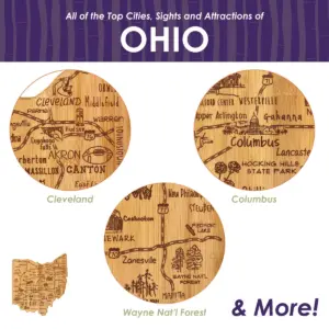Totally Bamboo Destination Ohio Cutting Board 13.5
