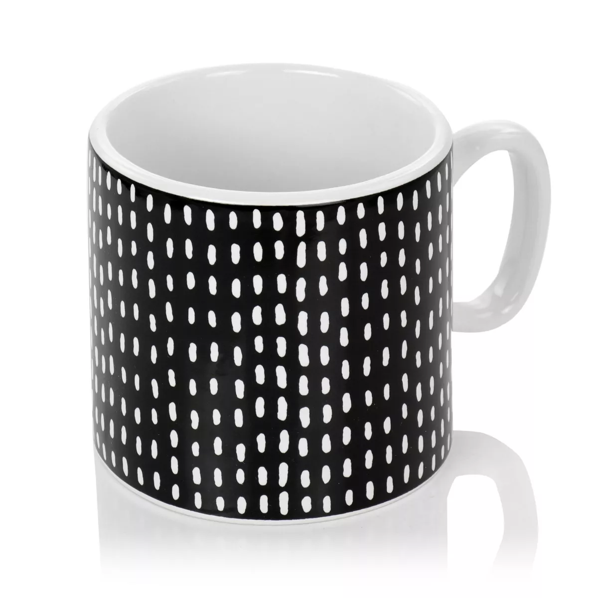 Mr. Coffee Napoli Caffe 4 Piece 17 Ounce Stoneware Assorted Mug Set in Black