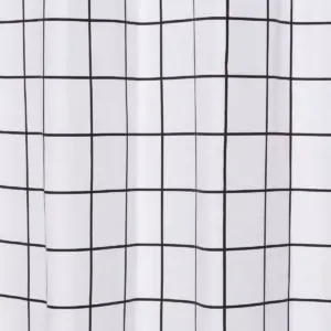 Microfiber Shower Curtain Black/White - Room Essentials™