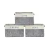 Sorbus 3pk Twill Storage Basket Set Love Live Laugh