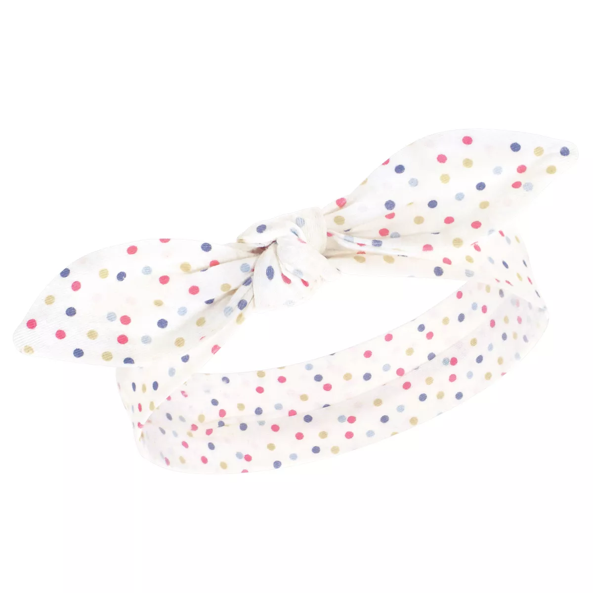 Hudson Baby Infant Girl Cotton Bib and Headband Set 5pk, Donut Hole, One Size