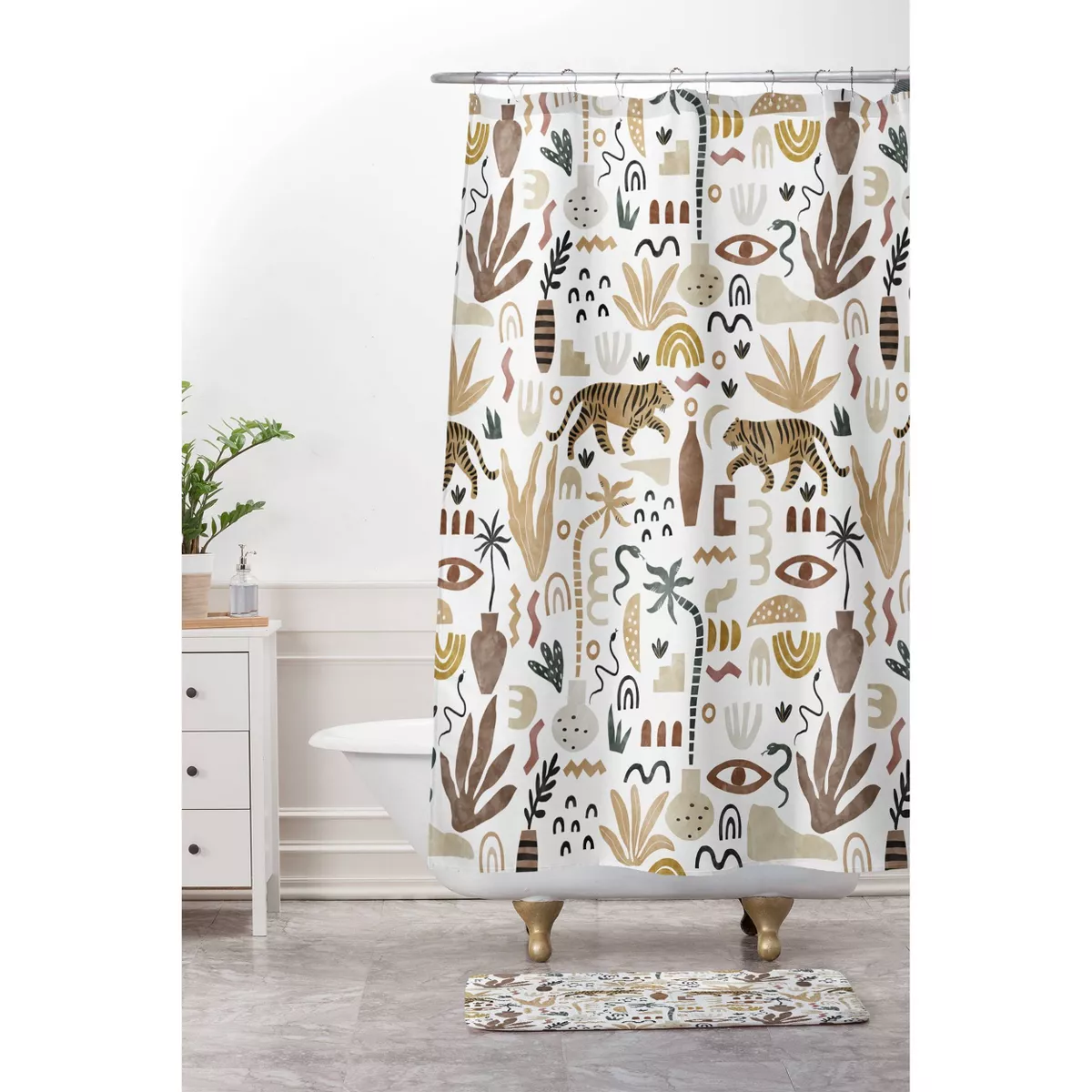 Marta Barragan Camarasa Wild Desert Shapes II Memory Foam Bath Mat Brown - Deny Designs
