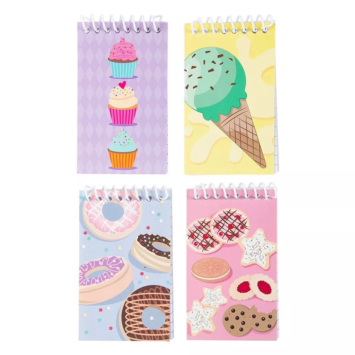Spiral Notepad – 24-Pack Top Spiral Notebooks, Bulk Mini Spiral Notepads for Note Taking, To-do Lists, Lined Paper, 4 Cute Llama Designs, 3x5