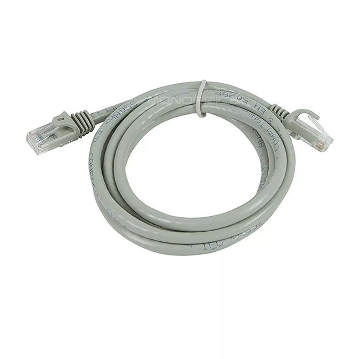 Monoprice Cat6 Ethernet Patch Cable - 5 Feet - Gray | Network Internet Cord - RJ45, Stranded, 550Mhz, UTP, Pure Bare Copper Wire, 24AWG - Flexboot