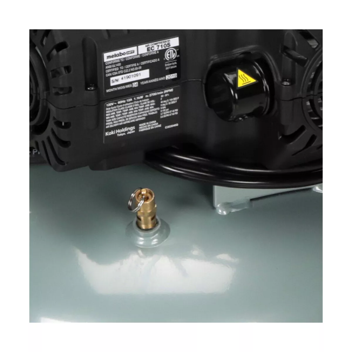 Metabo HPT EC710SM 1 HP 6 Gallon Oil-Free Pancake Air Compressor