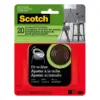 Scotch 1.5" Custom Fit Felt Pads Brown