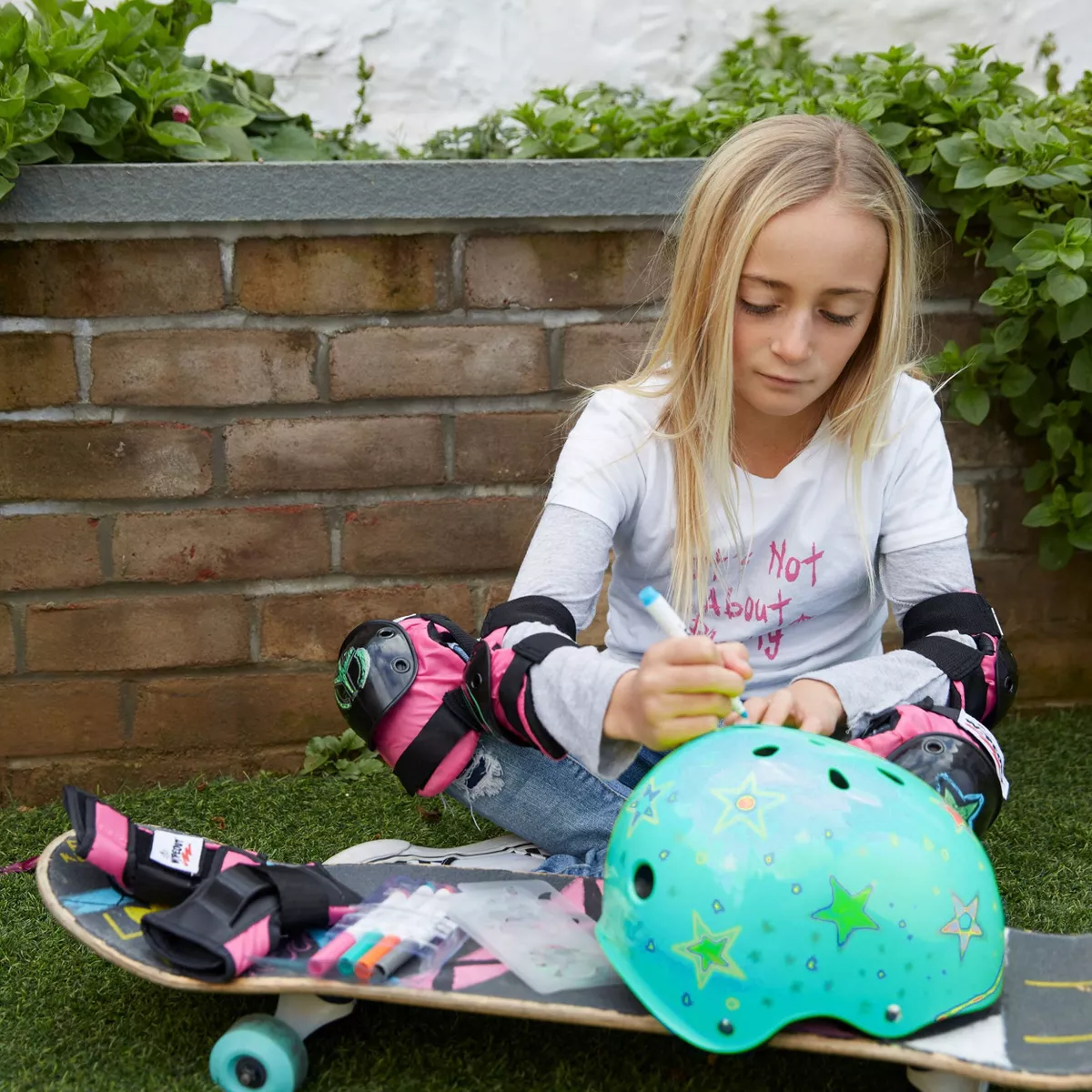 Wipeout Dry Erase Helmet - Teal