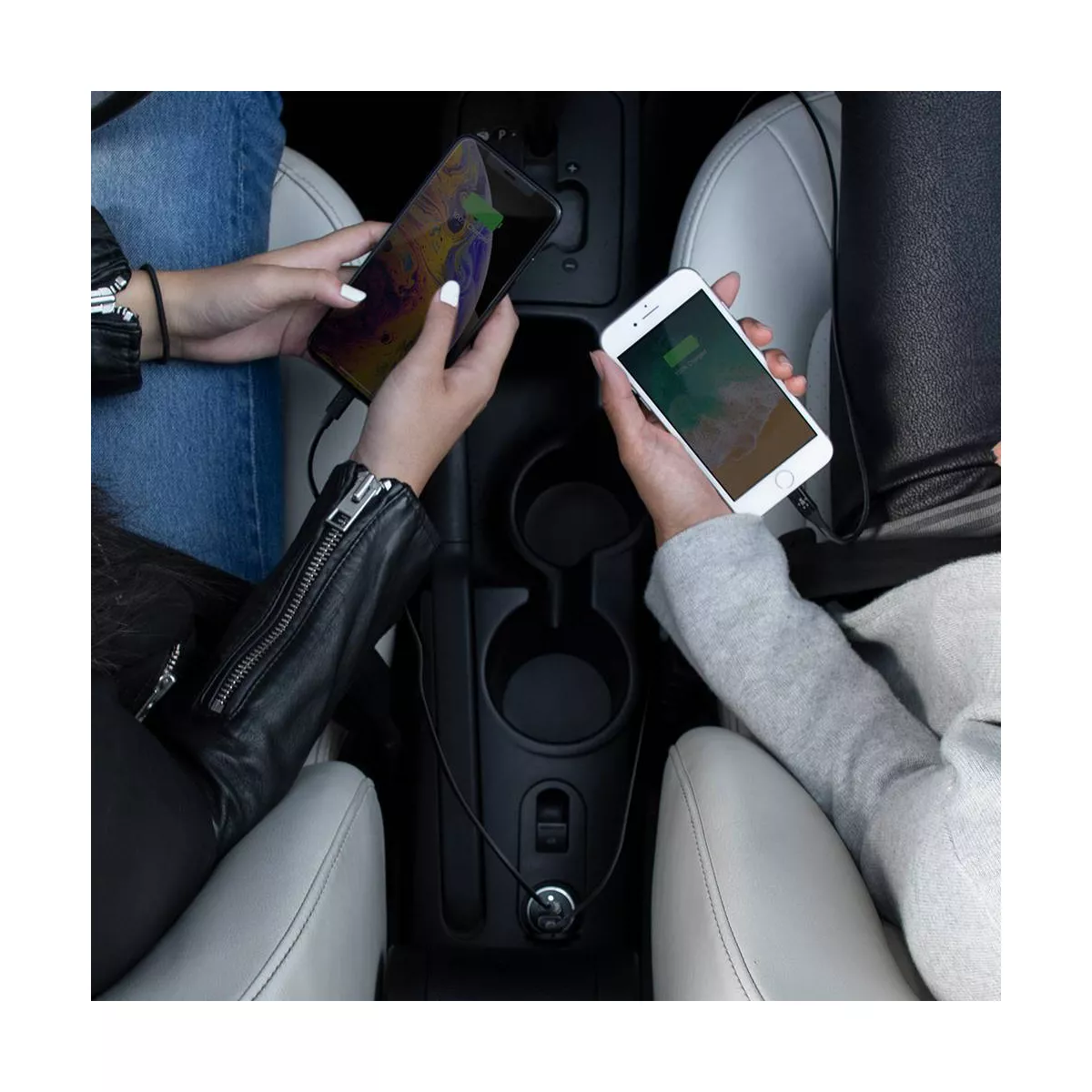Belkin 2-port USB-A Car Charger 3.3ft with TPU USB-A to USB-C - Black