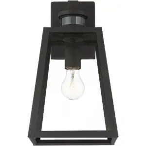 John Timberland Modern Industrial Outdoor Wall Light Fixture Black 14 3/4