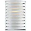 John Timberland Modern Outdoor Wall Light Fixture Sleek White Banded Grid 10" Frosted Glass for Exterior House Porch Patio Deck
