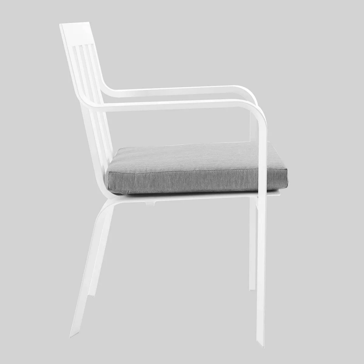 Baxley Outdoor Aluminum Patio Dining Armchair Gray - Modway