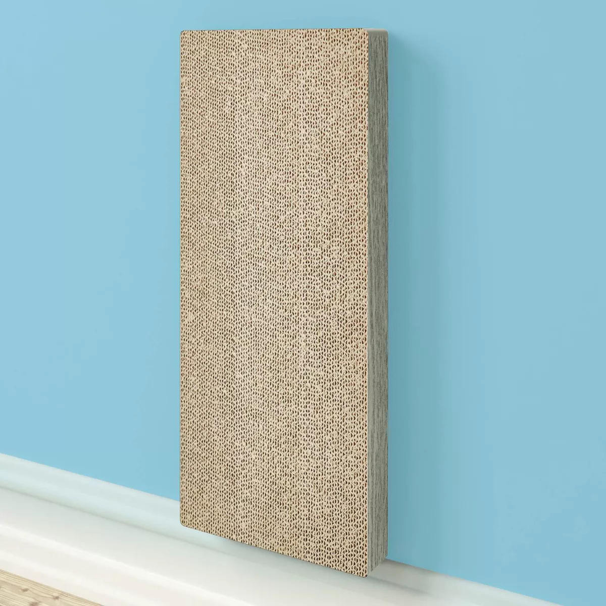 Way Basics Eco Wall Cat Scratcher Pad with Easy Closure - Gray Wood Grain
