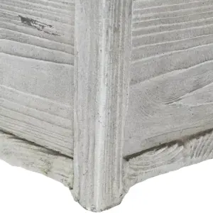 Sunnydaze Manor Indoor/Outdoor Fiber Clay Square Planter Flower Pots - 9.5