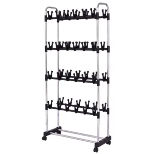 Costway 48 Pairs Clip On Shoe Rack Adjustable Storage Shelf Holder Space Organizer
