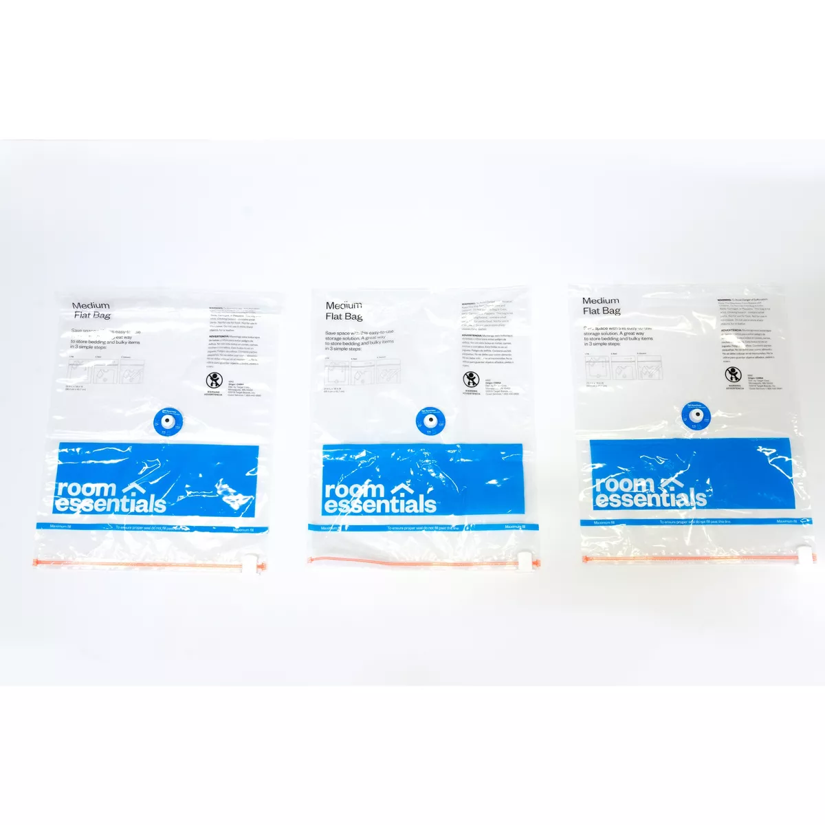 3 Medium Compression Bags Clear - Room Essentials™