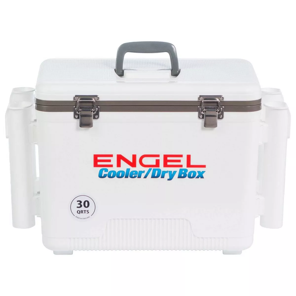 Engel Coolers 30 Quart 48 Can Lightweight Insulated Mobile Cooler Drybox, White