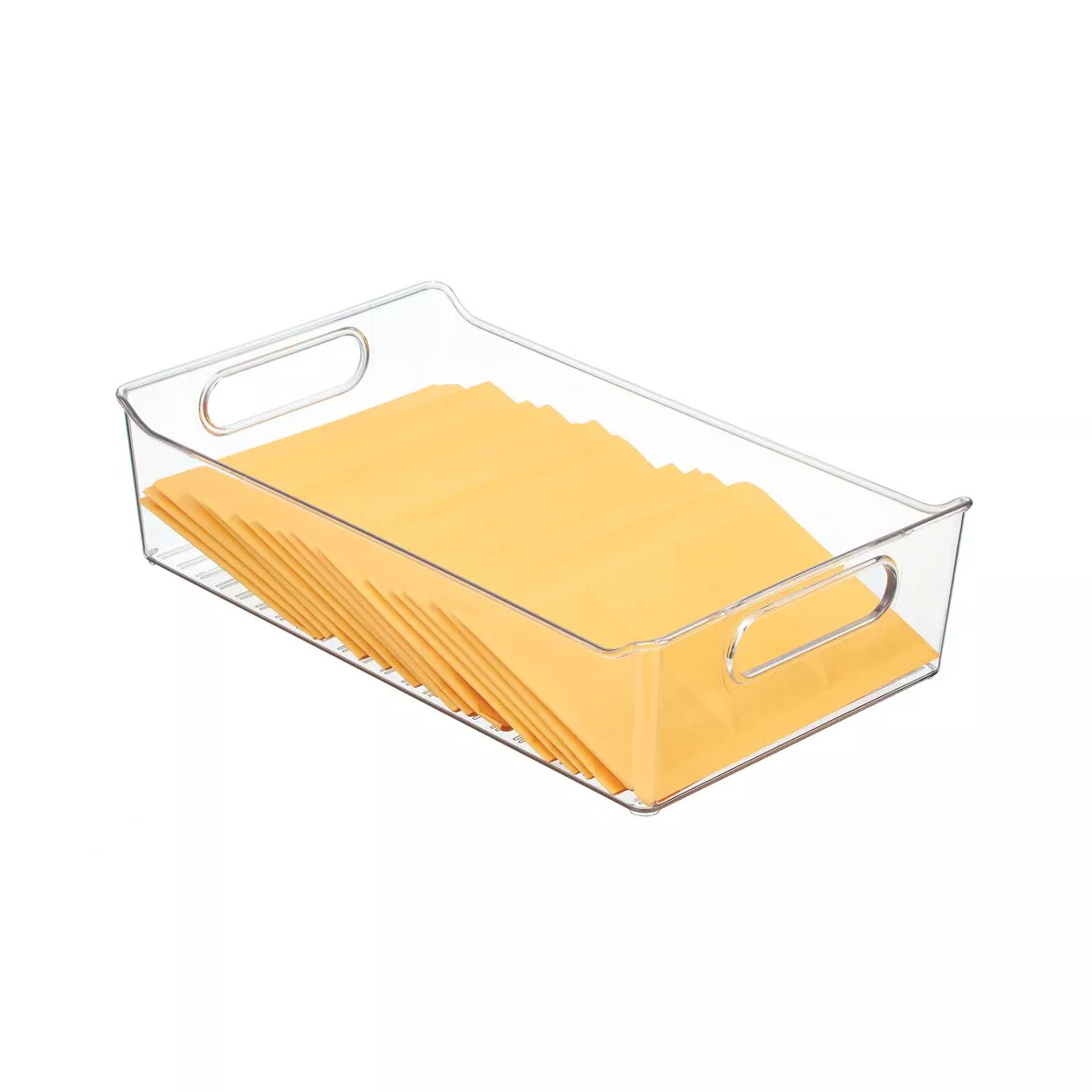 mDesign Plastic Office Drawer Organizer Tray, 6 Pack, Clear