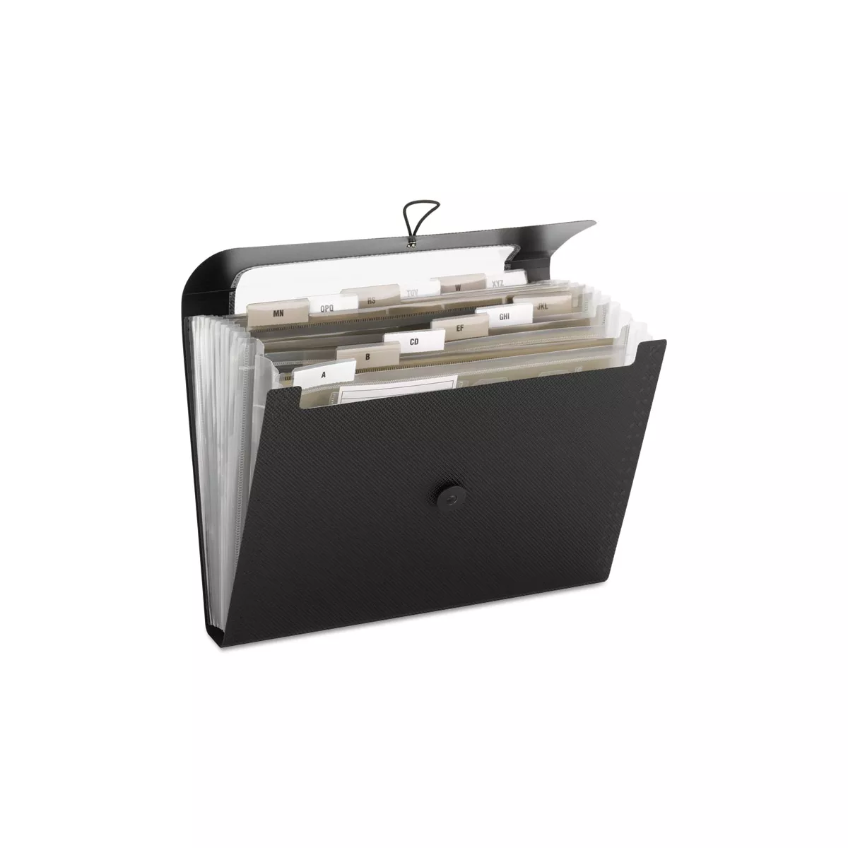 Smead Step Index Organizer 12-Pocket Letter Poly Black 70901
