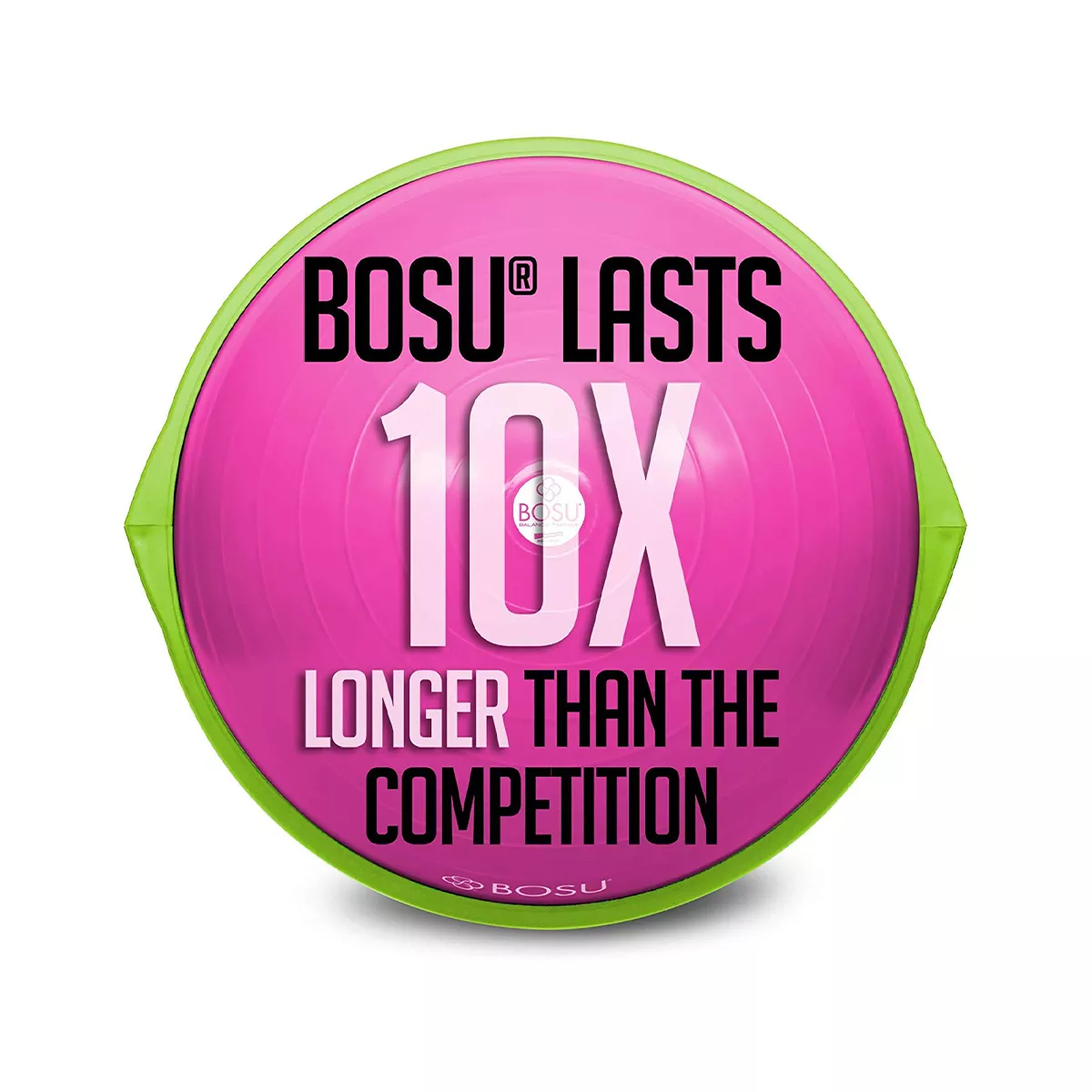 Bosu 72-10850 Home Gym Equipment The Original Balance Trainer 65 cm Diameter, Pink and Lime Green