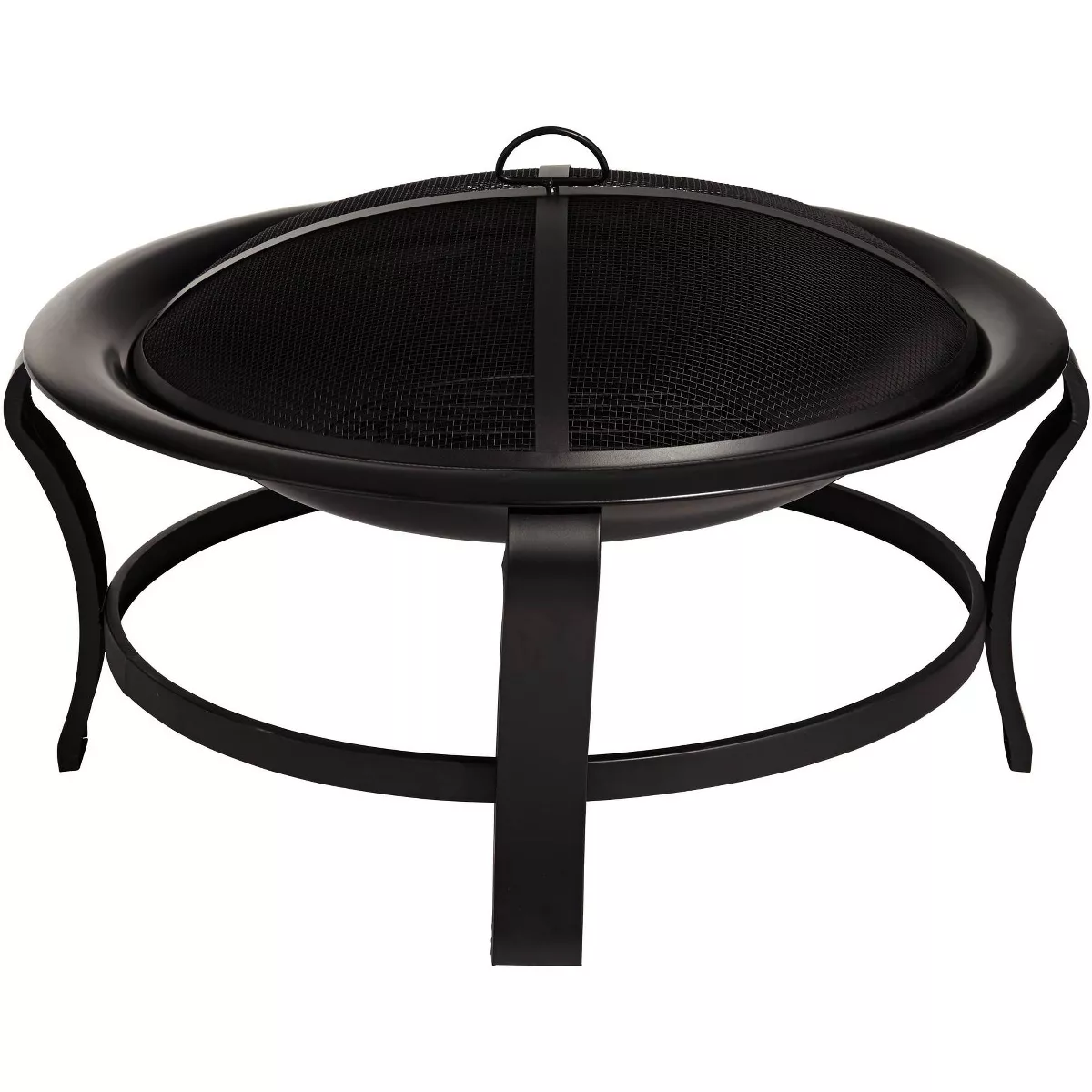 John Timberland Black Iron Outdoor Fire Pit Round 30