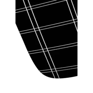 Kelly Haines Minimal Check Memory Foam Bath Mat Black - Deny Designs