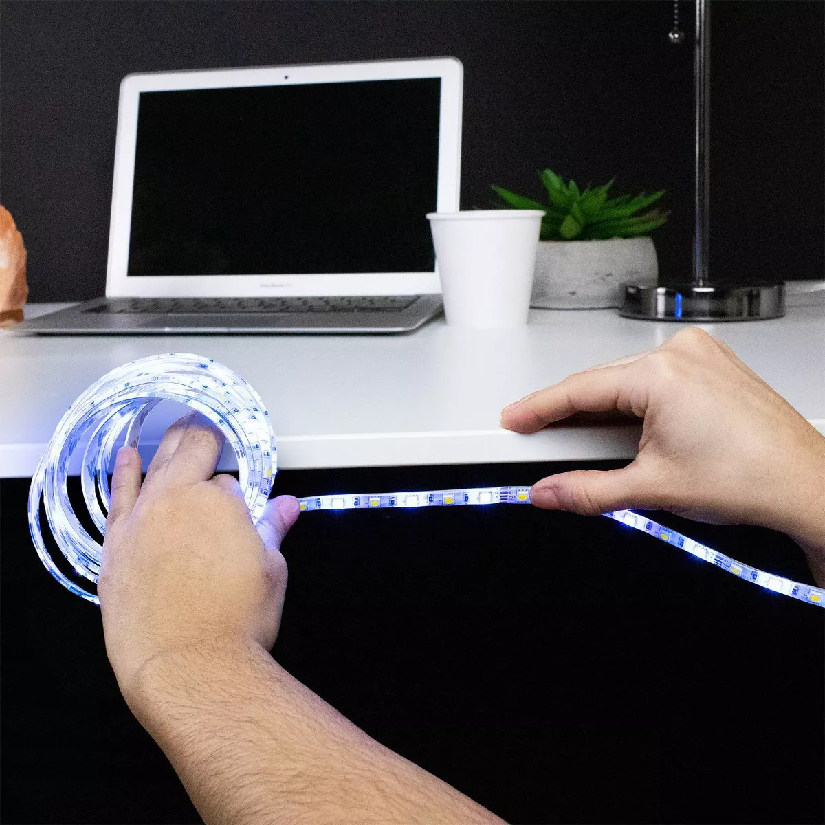 Smart 5M/16.4 ft. Changing RGB LED Wi-Fi Enabled Voice Activated Plug-In Strip Light