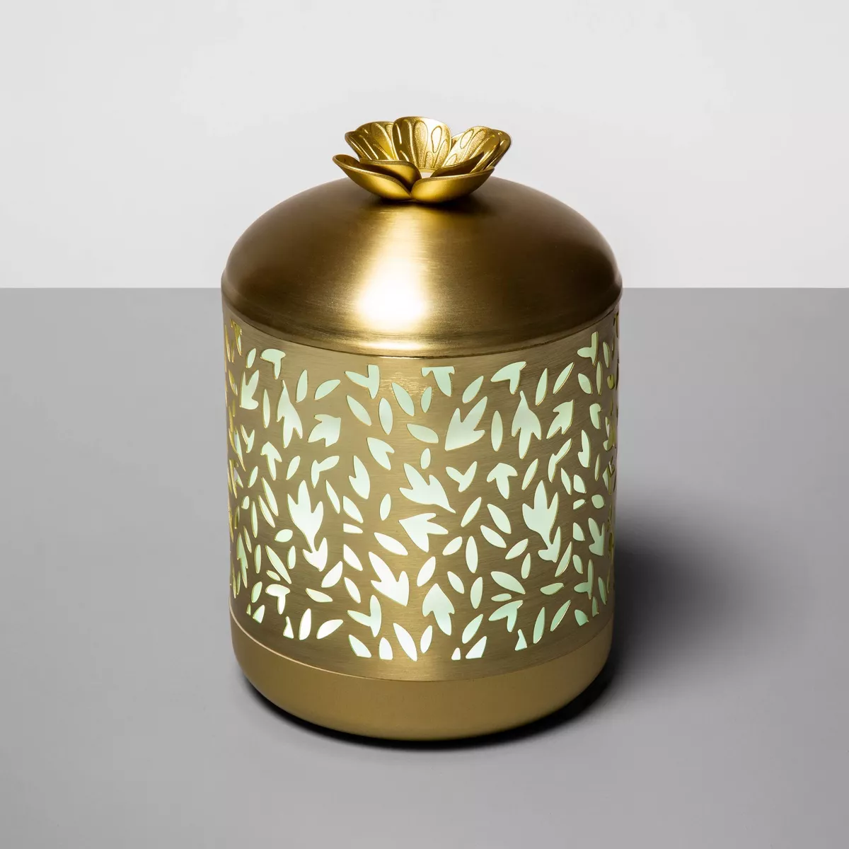 200ml Metal Flower Cutout Color-Changing Oil Diffuser Gold - Opalhouse™