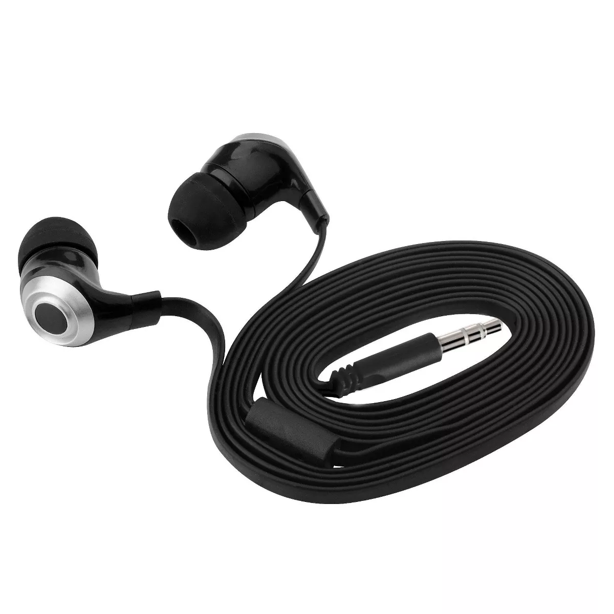 INSTEN 3.5mm In-Ear Stereo Headset, Black / Silver