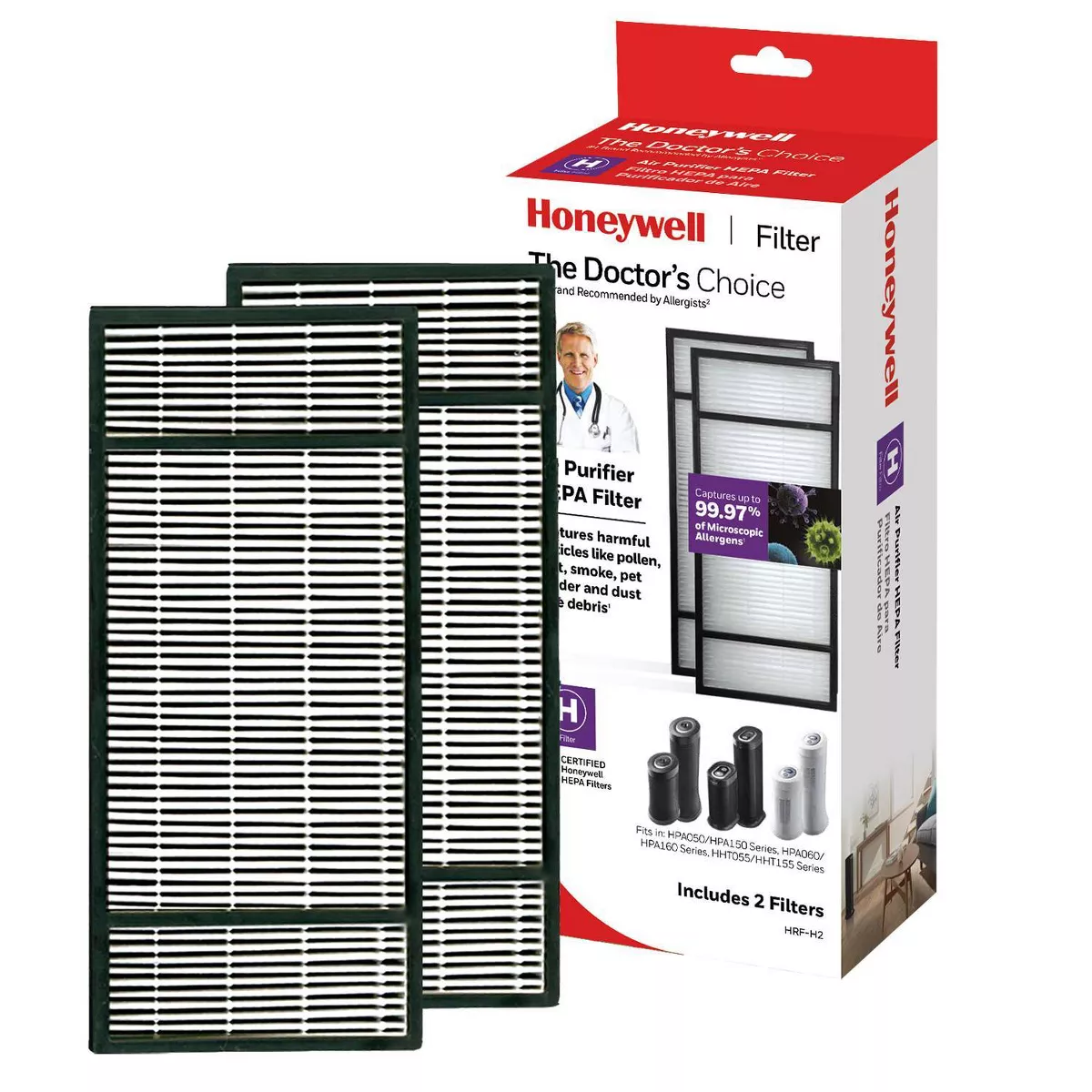Honeywell 2pk True HEPA Allergen Remover Replacement Filter H