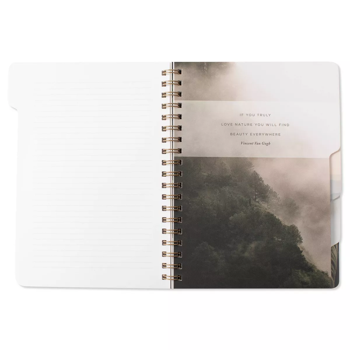 180 sheet College Ruled 5 Subject Spiral Notebook Large Tab Stay Curious - Fringe