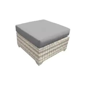 Fairmont 8pc Patio Sectional Seating Set with Club Chairs & Cushions - Gray - TK Classics