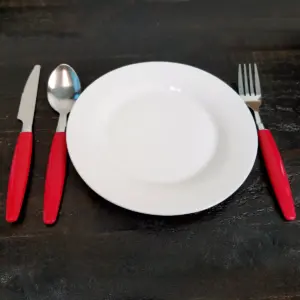 Gibson Palmdale 12 Piece Flatware Set in Red
