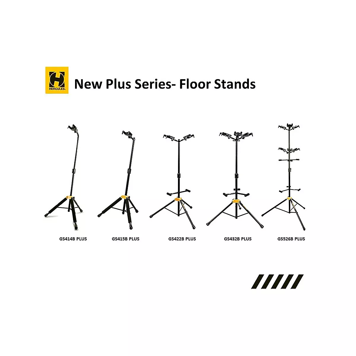 Hercules GS526BPLUS Universal 6-Piece Guitar Auto Grip Display Stand