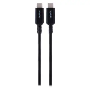 Philips 6' Cable, USB-C to USB-C 60W Charge - Black