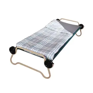 Disc-O-Bed Adult Duvalay Luxury Comfort Memory Foam Sleeping Pad and Duvet Topper, Ocean Plaid, Extra-Large