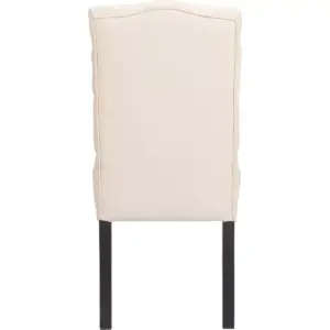 Set of 2 Provence Tufted Dining Chairs Beige - Finch