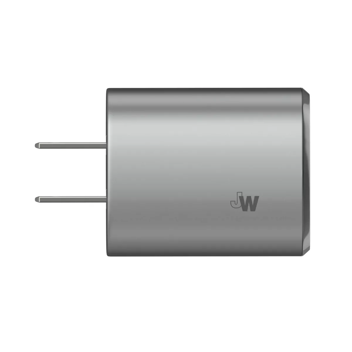 Just Wireless 3.4A/17W 2-Port USB-C/USB-A Home Charger with 6ft Mesh Type-C to USB-A Cable - Gray