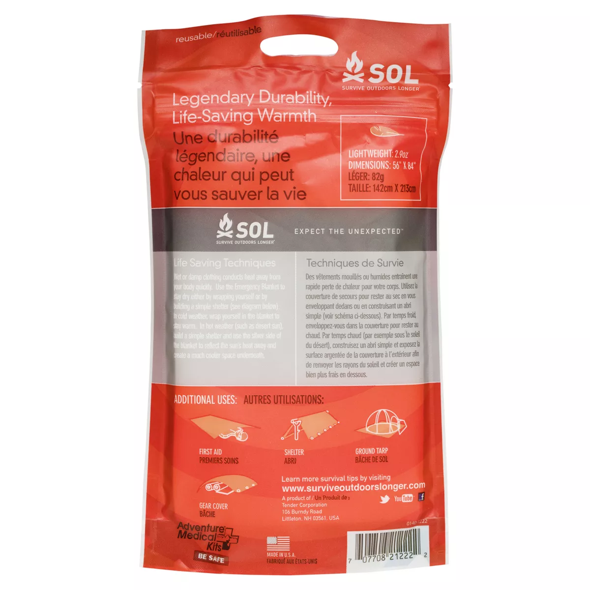 Survive Outdoors Emergency Blanket - Orange