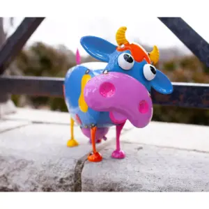 Metal Painted Cow - Exhart