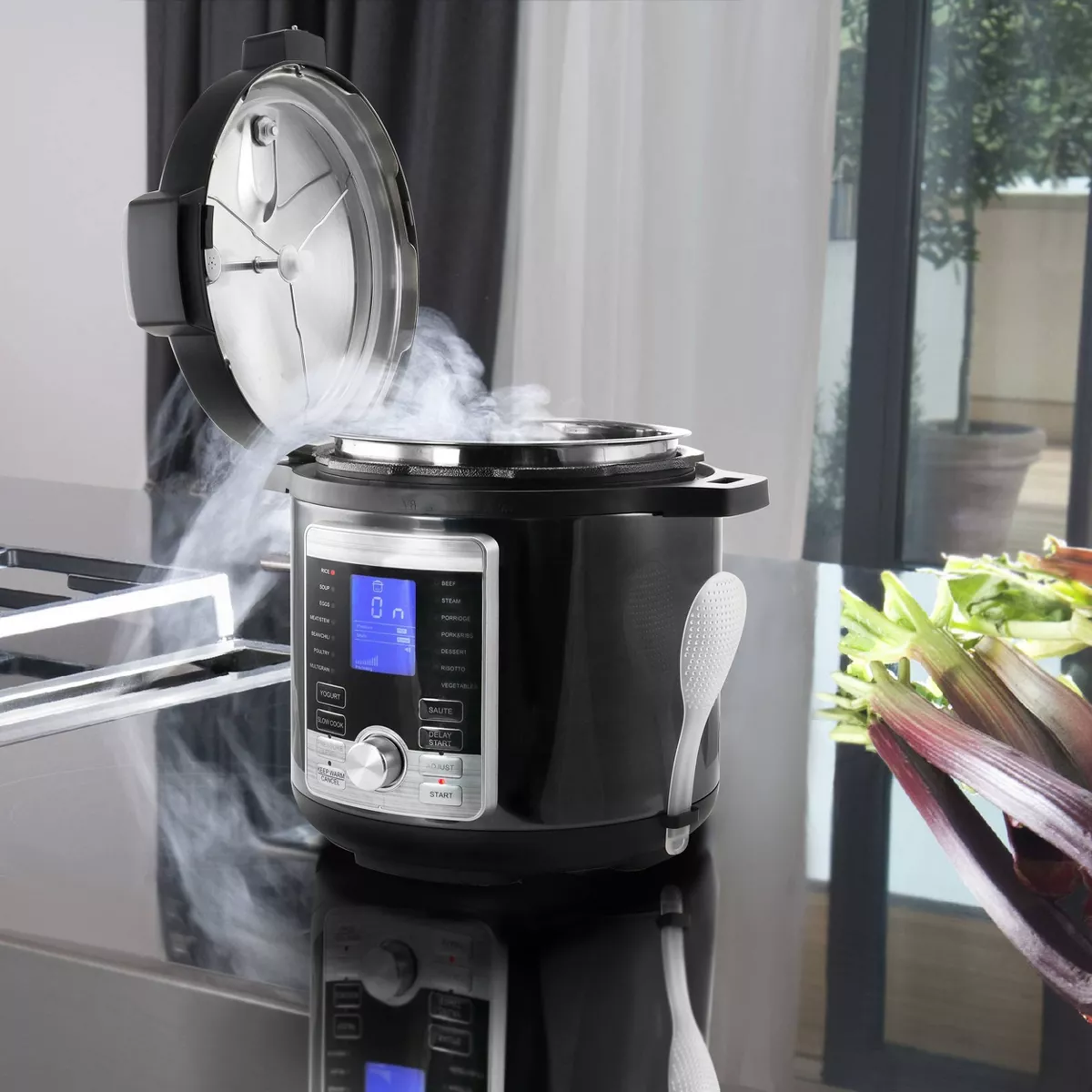 MegaChef 6qt Digital Electric Pressure Cooker - Silver