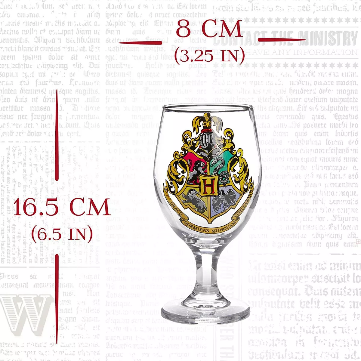 Paladone Products Ltd. Harry Potter Hogwarts Crest Color Change 14oz Water Glass