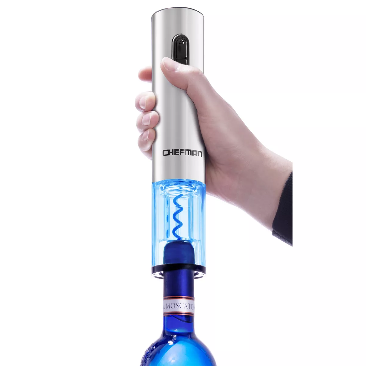 Chefman RJ42-SS Automated Cordless Electric Stainless Steel Illuminated Countertop Automatic Wine Bottle Opener with Rechargeable Battery (2 Pack)