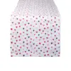 72"x14" Confetti Hearts Print Table Runner Pink - Design Imports