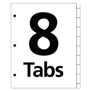 Avery Index Maker Print & Apply Clear Label Sheet Protector Dividers 8-Tab Letter 75501