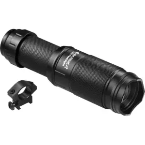 Barska 300 Lumen High Power LED Zoom Tactical Flashlight - Black