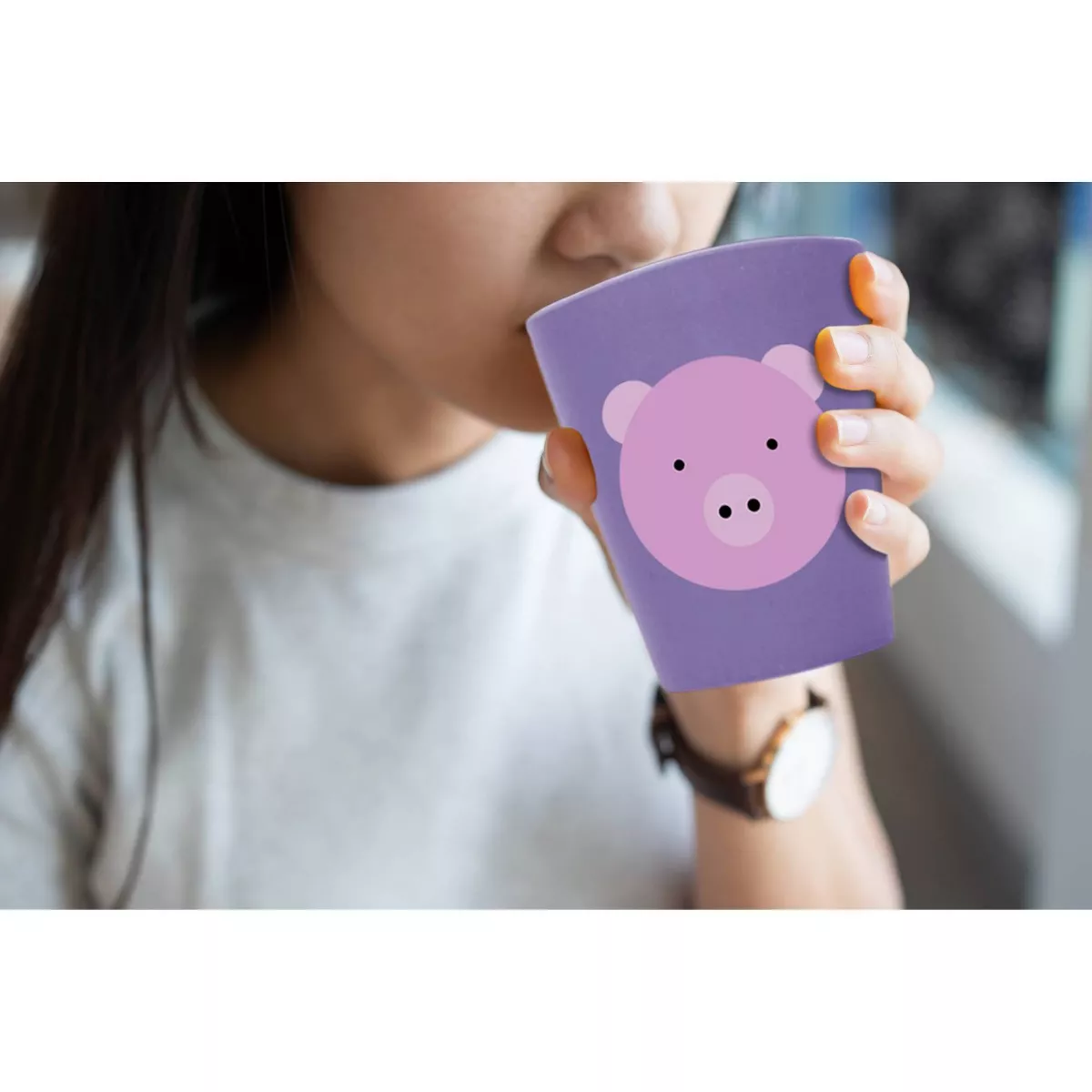 Red Rover 8oz 4pk Bamboo Kids' Animal Cups