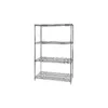 Staples Wire Shelving 4 Shelves 72" x 48" x 24" Chrome 306975