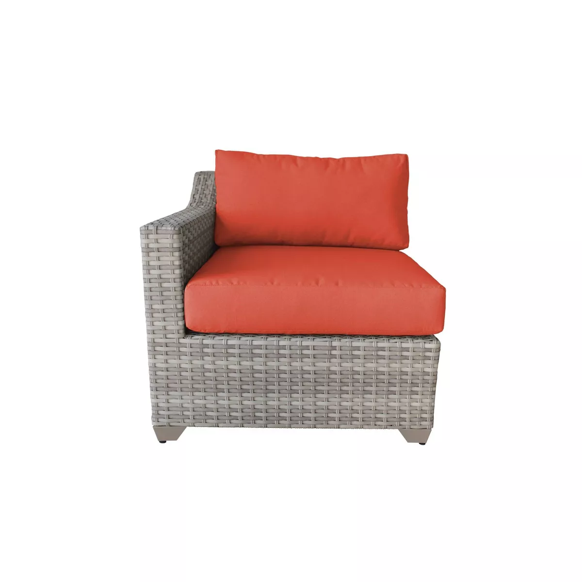 Fairmont 6pc Patio Sectional Seating Set with Cushions - Tangerine - TK Classics