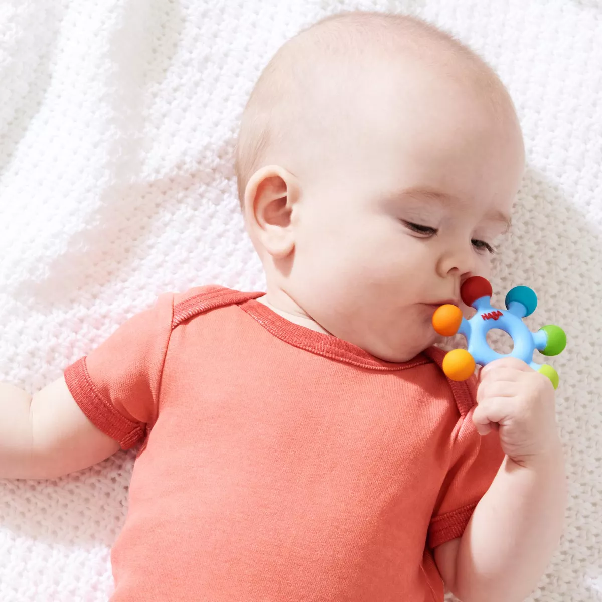 HABA Clutching Toy Color Wheel - Silicone Teether