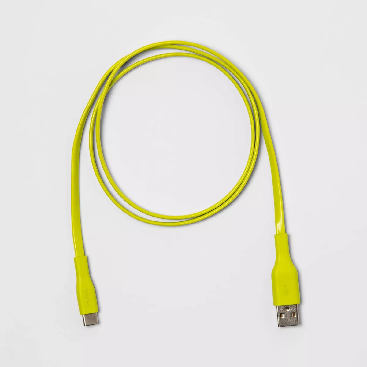 heyday™ 3' USB-C to USB-A Flat Cable - Lime Green